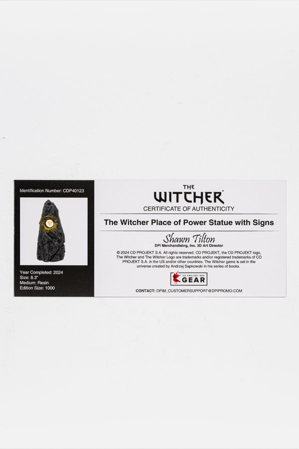 THE WITCHER PLACE OF POWER STATUE WITH SIGNS