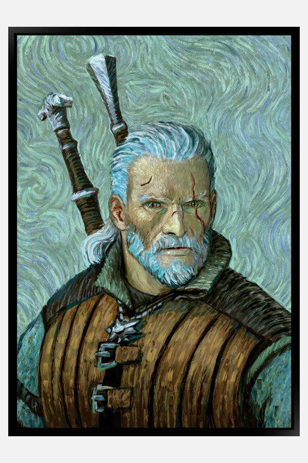 THE WITCHER GERALT VAN GOGH ARTISAN LITHOGRAPH