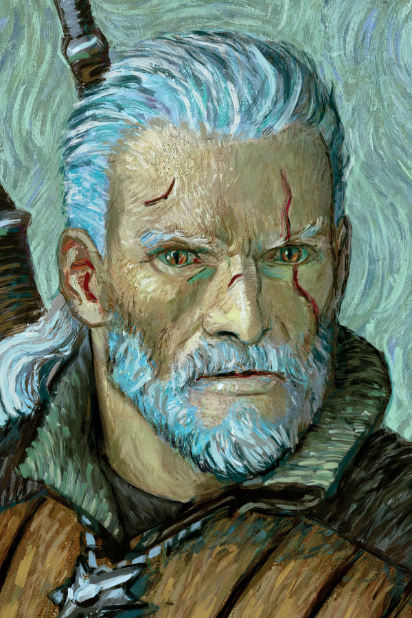 THE WITCHER GERALT VAN GOGH ARTISAN LITHOGRAPH