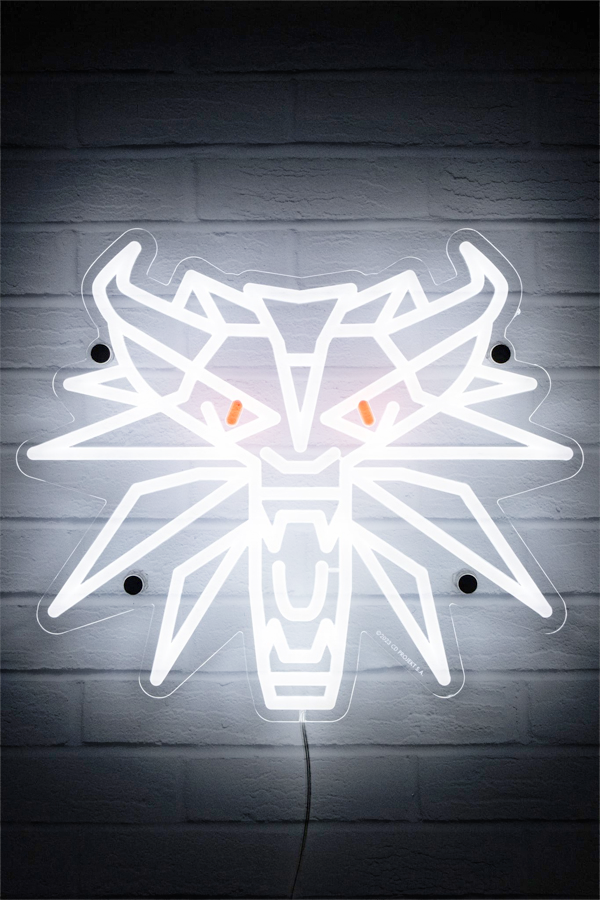 THE WITCHER WHITE WOLF LED WALL ART