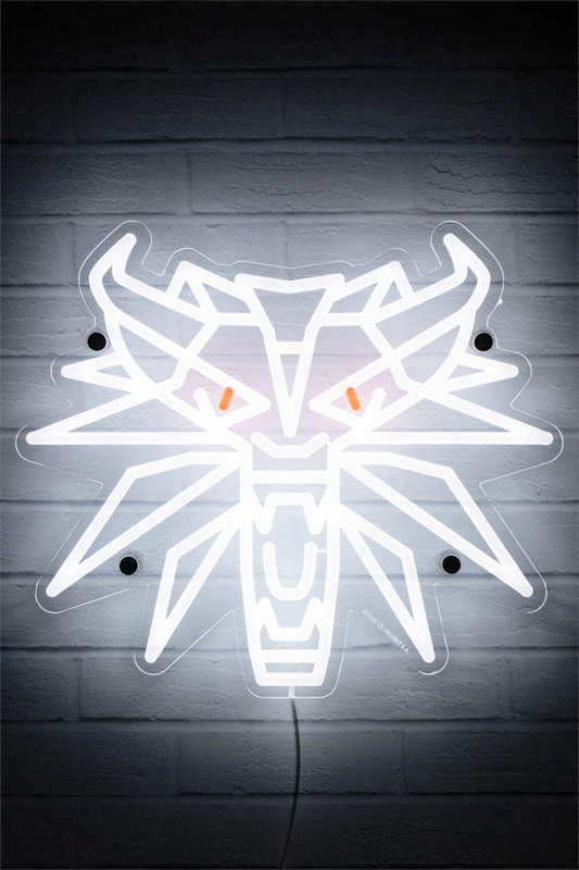 THE WITCHER WHITE WOLF LED WALL ART
