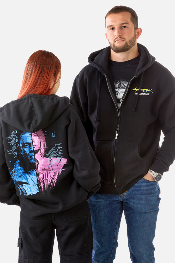 CYBERPUNK 2077 PHANTOM LIBERTY REED AND SONGBIRD HOODIE