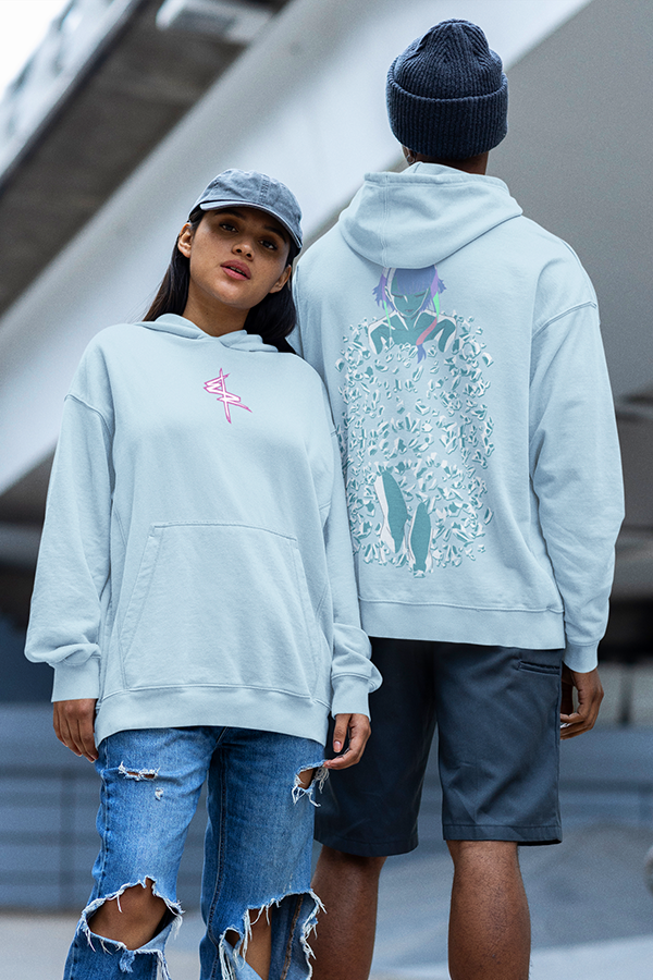 CYBERPUNK EDGERUNNERS LUCY ICE PLUNGE HOODIE