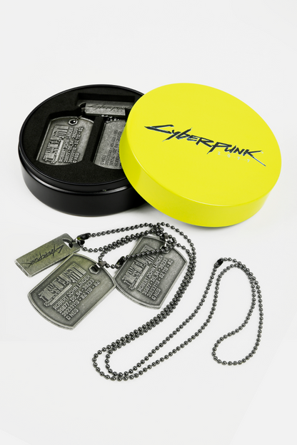 CYBERPUNK 2077 JOHNNY SILVERHAND'S DOG TAGS – CD PROJEKT RED Gear CYBERPUNK 2077 JOHNNY SILVERHAND'S DOG TAGS – CD PROJEKT RED Gear