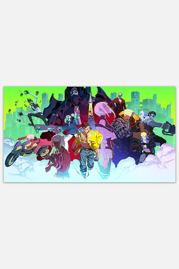 CYBERPUNK EDGERUNNERS ANNIVERSARY LITHOGRAPH BY STUDIO TRIGGER