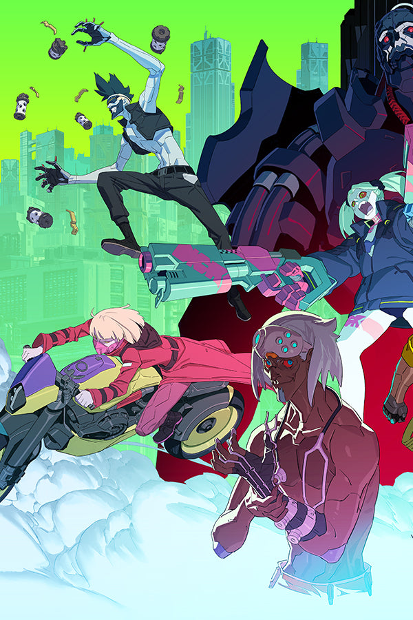 CYBERPUNK EDGERUNNERS ANNIVERSARY LITHOGRAPH BY STUDIO TRIGGER