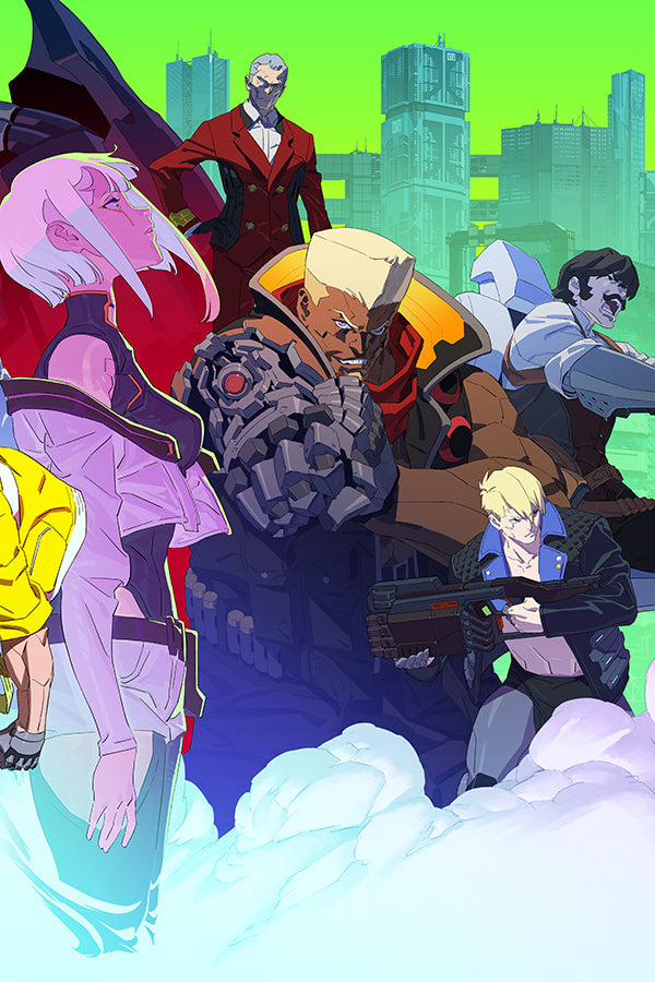 CYBERPUNK EDGERUNNERS ANNIVERSARY LITHOGRAPH BY STUDIO TRIGGER