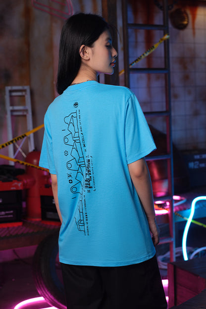 CYBERPUNK EDGERUNNERS DAVID BARCODE SPINE TEE