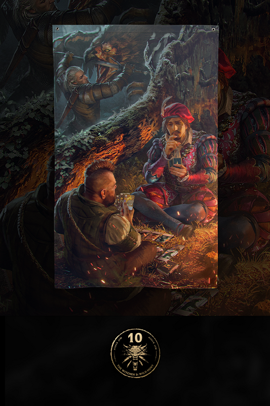 THE WITCHER 3: WILD HUNT 10TH ANNIVERSARY TWO FIERCE DUELS BANNER