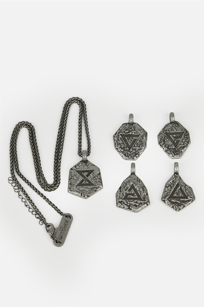 THE WITCHER SIGNS PENDANT SET AND KEEPSAKE BOX