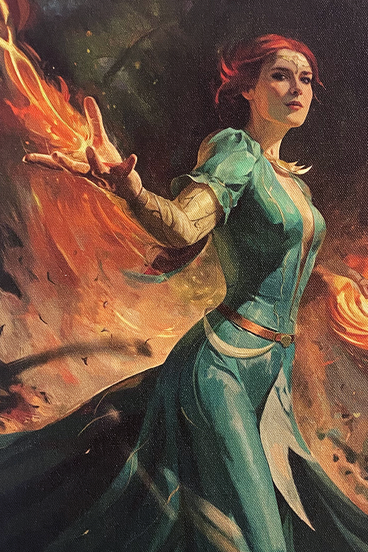 THE WITCHER 3: WILD HUNT 10TH ANNIVERSARY A FIERY DISPLAY CANVAS PRINT