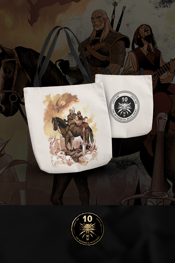 THE WITCHER 3: WILD HUNT 10TH ANNIVERSARY ON THE PATH TOTE BAG