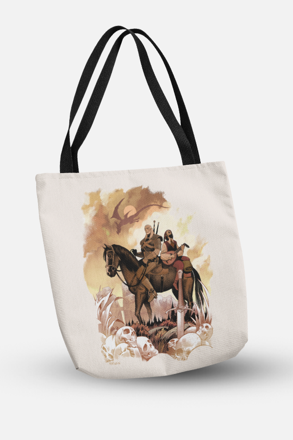 THE WITCHER 3: WILD HUNT 10TH ANNIVERSARY ON THE PATH TOTE BAG