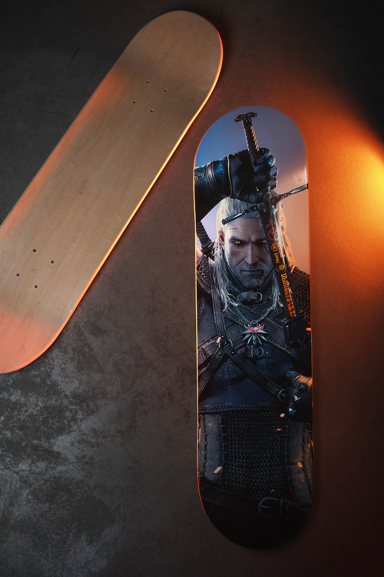 THE WITCHER GERALT ICON SKATEBOARD DECK