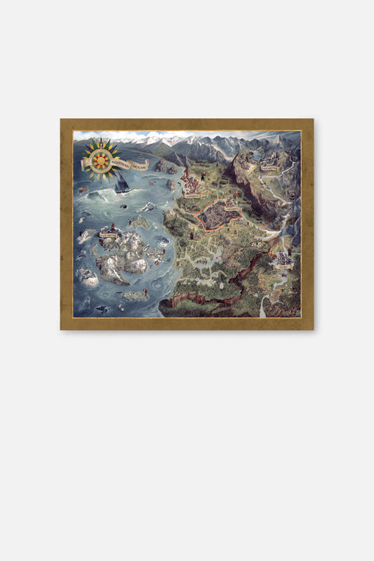 THE WITCHER NORTHERN REALMS MAP LITHOGRAPH OPEN EDITION